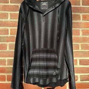 Vans Off The Wall Striped Hooded Pullover Shirt Size L